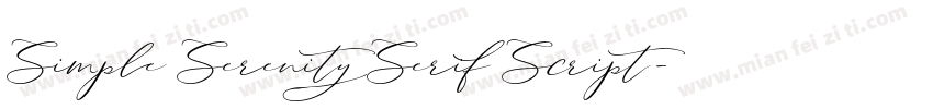 Simple Serenity Serif Script字体转换